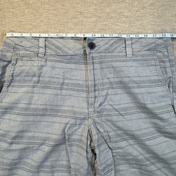 O'Neill Mens 36 Chino Shorts Light Blue Flat Front Striped Cotton Standard Fit - Picture 10 of 14